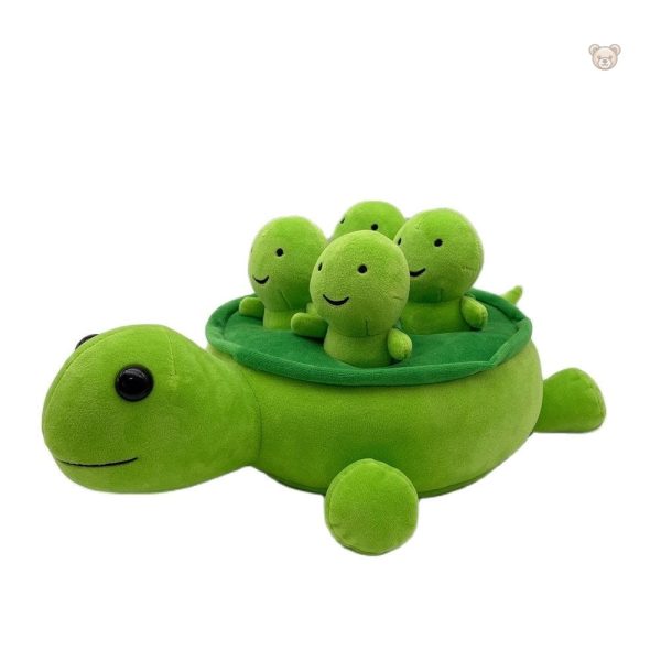 Tortue douce accompagnée de ses petites