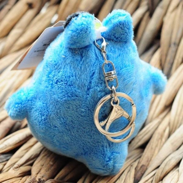 Porte-clés mignon en peluche Totoro bleu