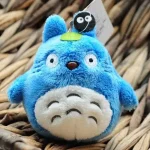 Accessoire kawaii : peluche Totoro bleu en porte-clés