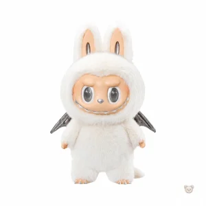 Peluche Labubu ange blanc Zimomo avec un design adorable