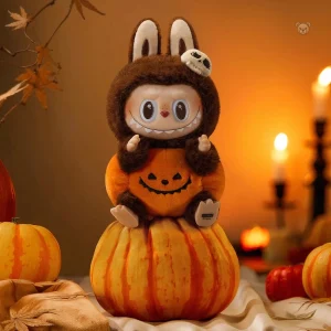 Peluche marron type Labubu pour enfants