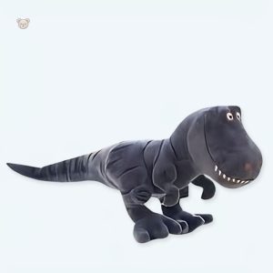 Peluche douce tyrannosaure gris pour enfant