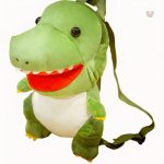 Sac à dos enfant en peluche tyrannosaure, design amusant