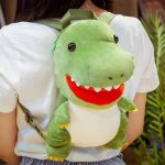 Peluche amusante de tyrannosaure, sac à dos pour les petits aventuriers