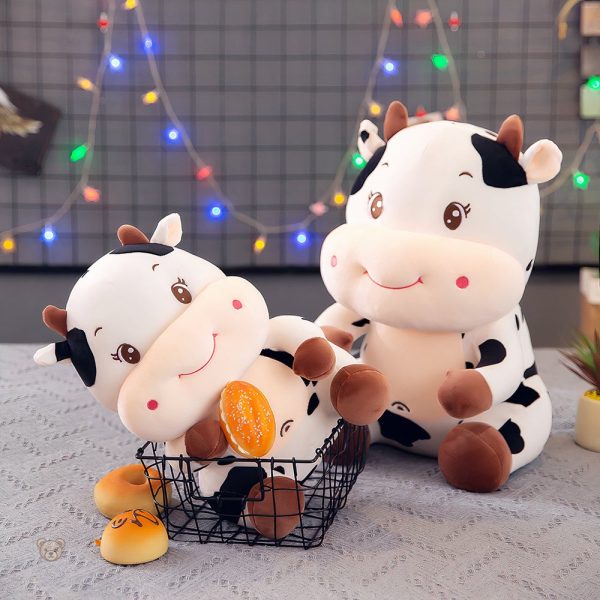 Vache en peluche, design mignon et coloré