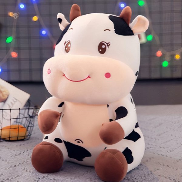 Cadeau idéal : peluche vache bébé souriante