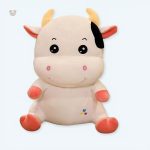 Peluche vache douce pour enfant, câline et confortable