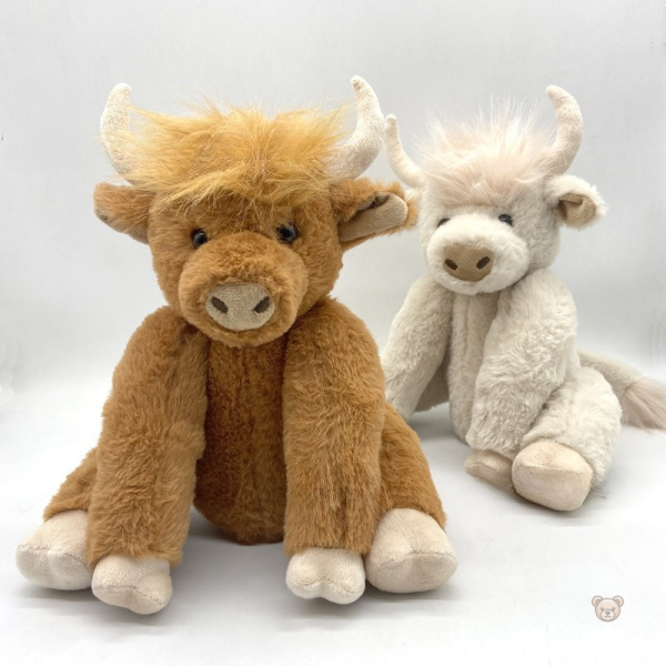 Peluche vache blanche idéale pour les enfants et collectionneurs