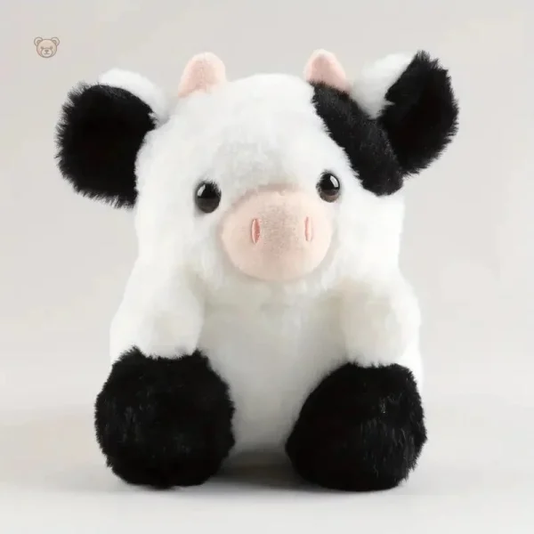 peluche-vache-noire-et-blanche-mignonne-et-douce-1 Peluche vache douce noire et blanche, mignonne et câline