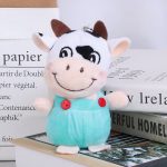 Porte-clés en peluche vache, cadeau original