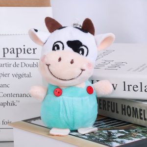 Porte-clés en peluche vache, cadeau original