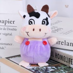 Peluche porte-clés vache, compagnon adorable