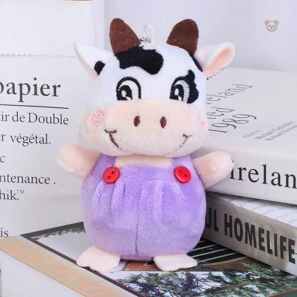 Peluche porte-clés vache, compagnon adorable