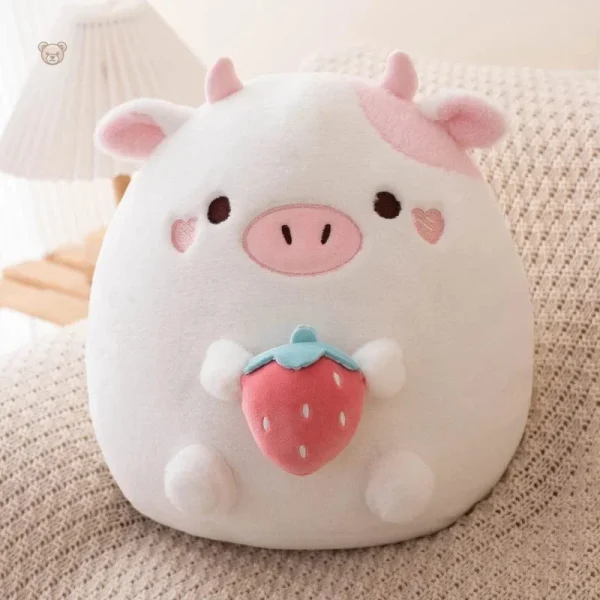 peluche-vache-rose-et-blanche-1 Peluche vache rose et blanche douce et câline
