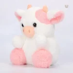 Peluche vache rose mignonne et compacte