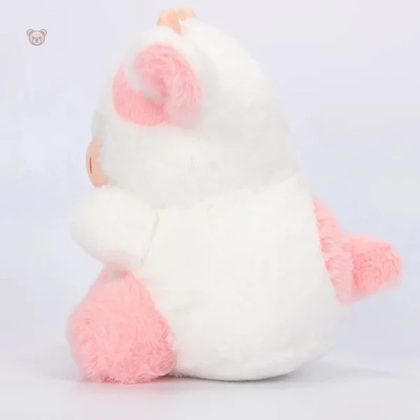 Vache en peluche rose, douce et miniature