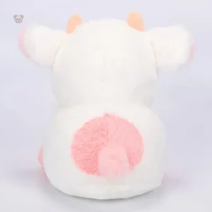 Peluche de vache rose, idéale pour les enfants