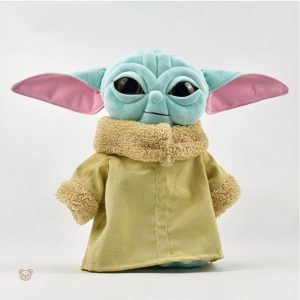 Doudou Yoda bleu pour câlins, peluche douce et réconfortante
