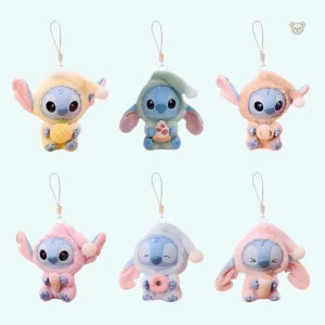 Peluche Labubu Stitch en tenue élégante