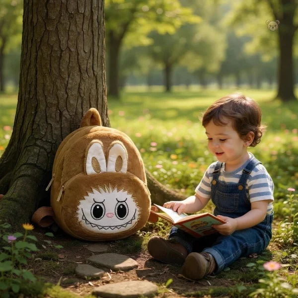 Sac à dos Labubu, peluche tendance pour les petits aventuriers
