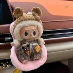 Peluche Labubu, design amusant pour enfants en voiture